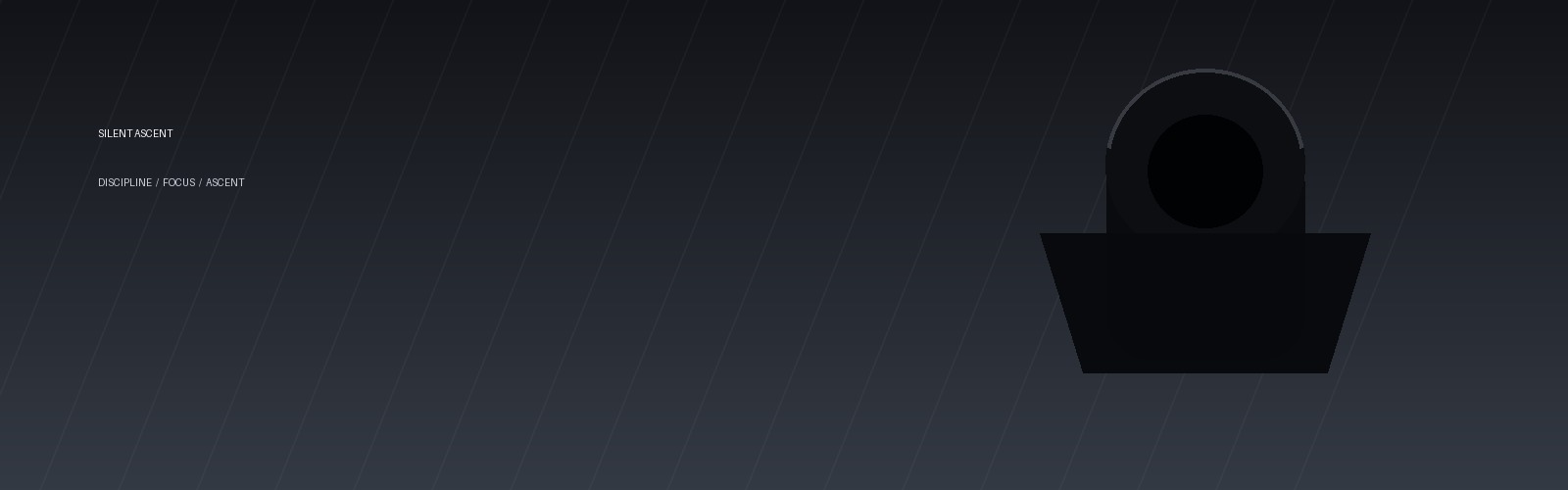 Silent Ascent motivational channel banner